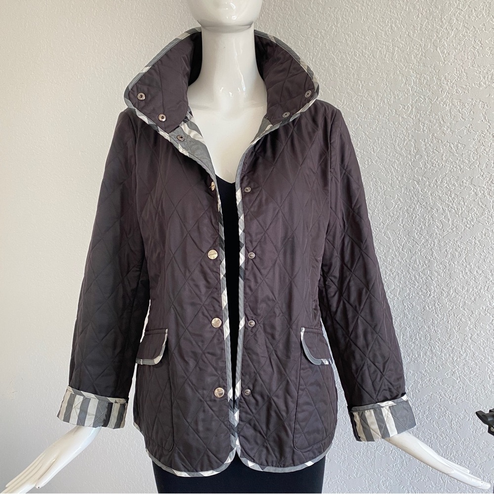 Burberry black quilted jacket